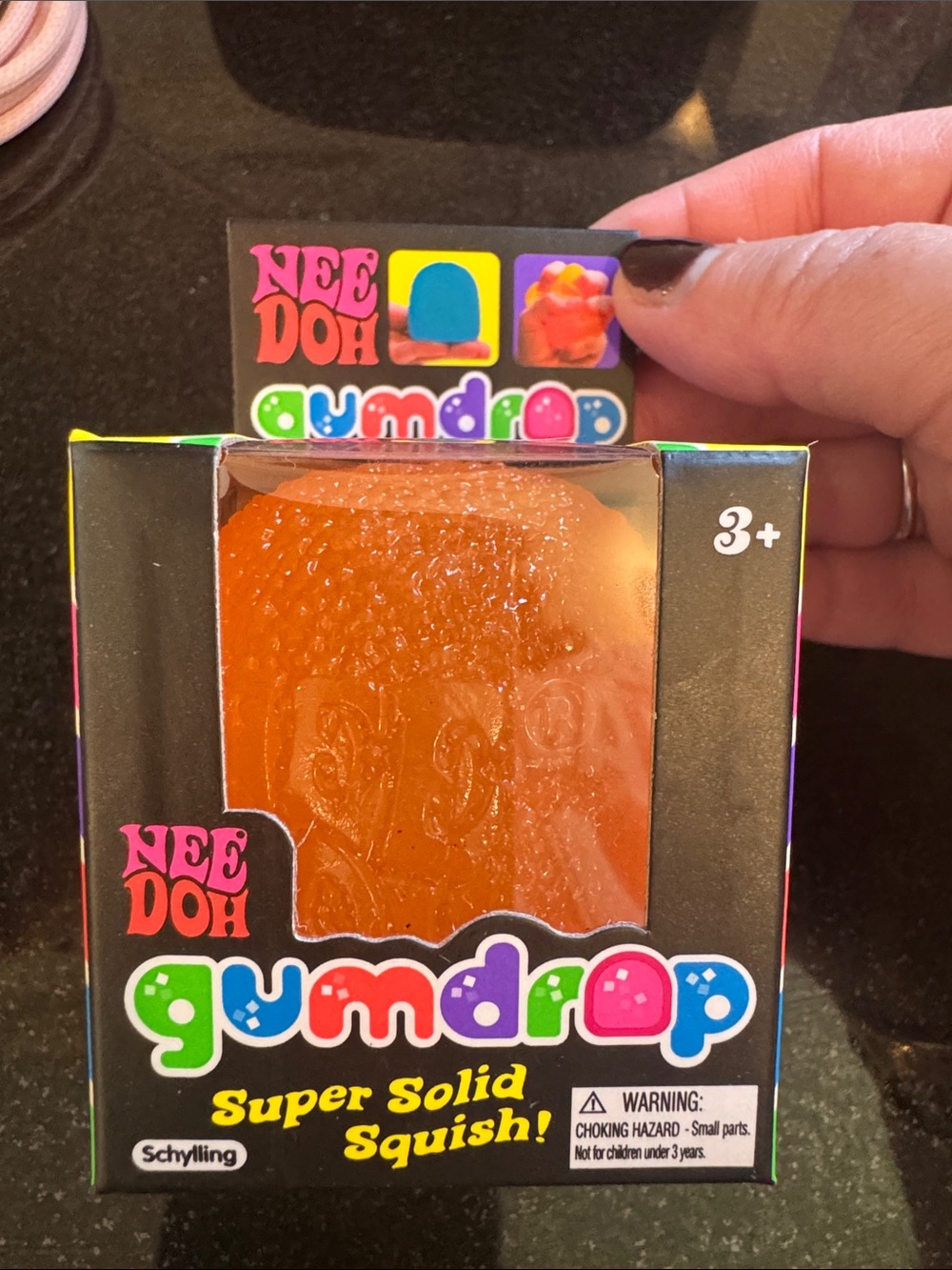 NIB 100% Auth NeeDoh Gumdrop Super Solid Squish Toy – Orange